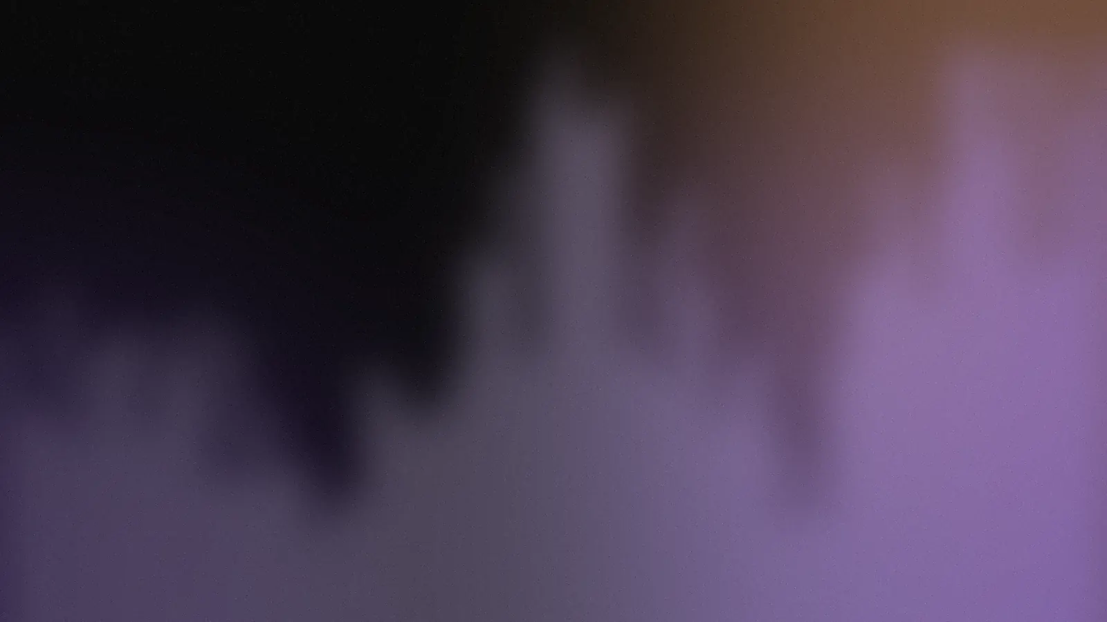 Spectrum bars resolving from noise into a single lavender band