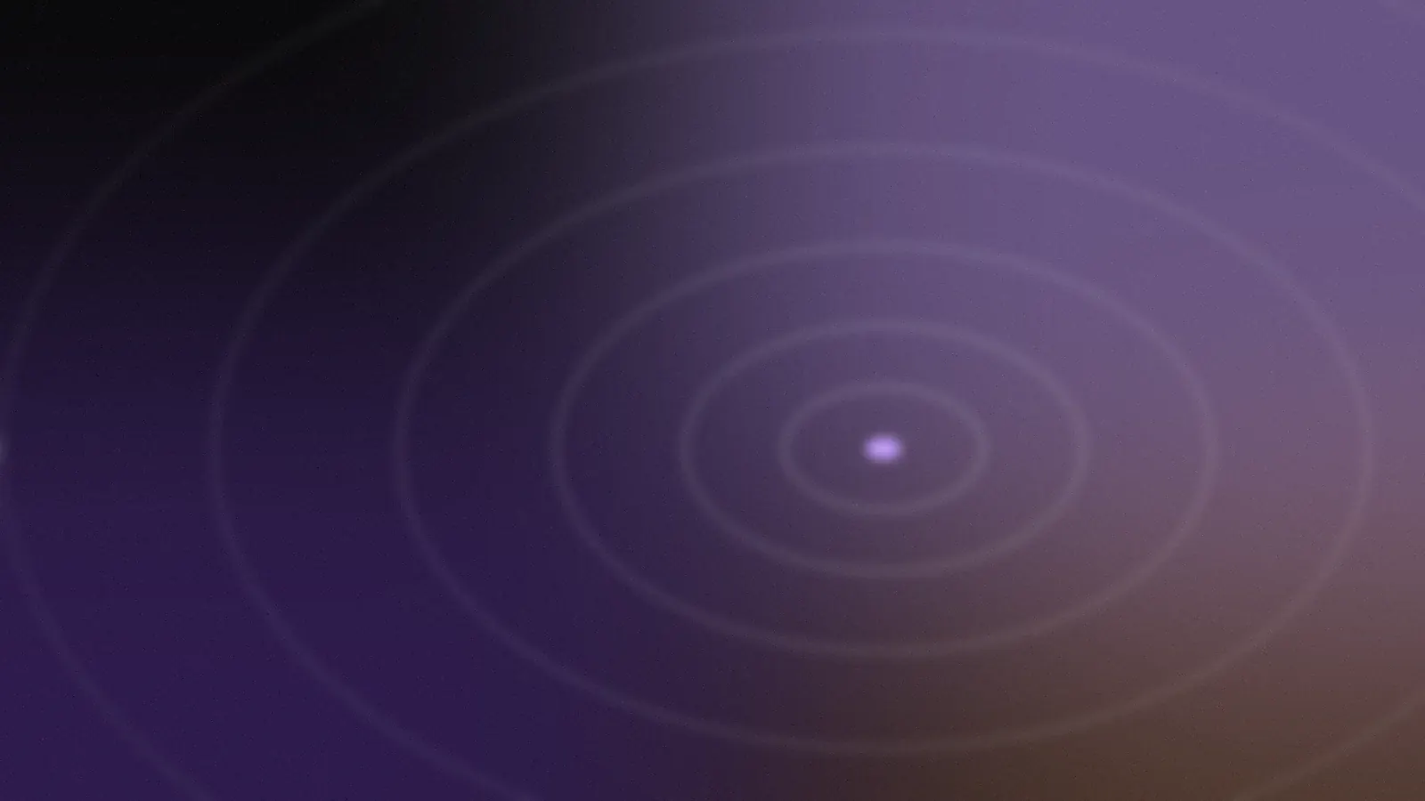 Concentric rings radiating from a single lavender point, the ad radius around a venue